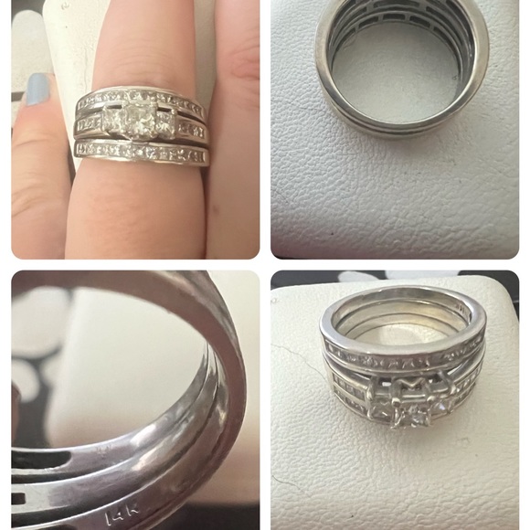 Princess cut Wedding ring - Picture 3 of 5